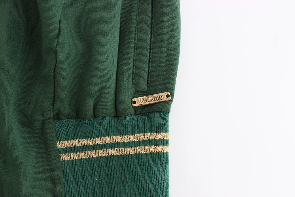 John Galliano Green Mock-Zip Cardigan Sweatshirt