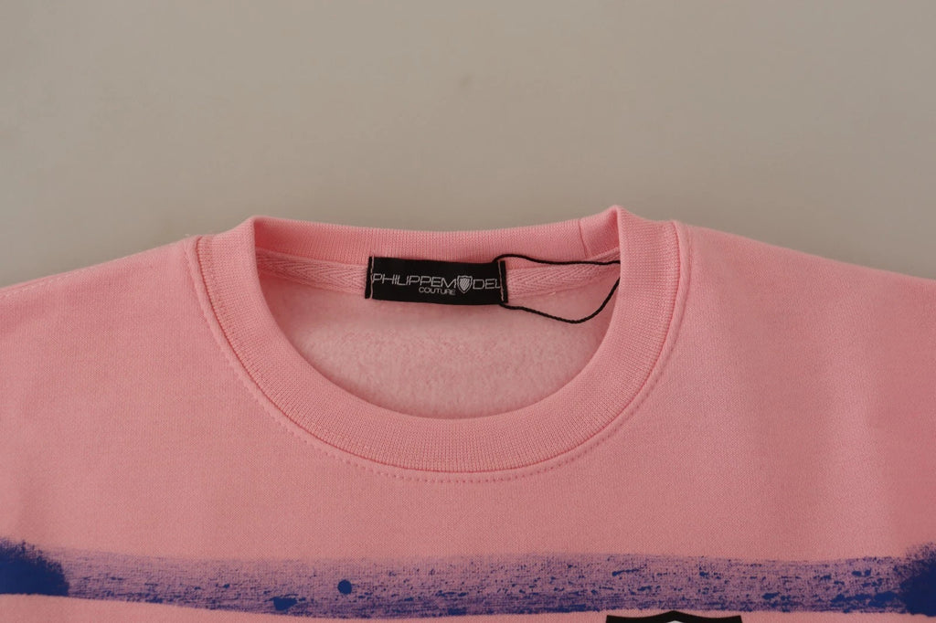 Philippe Model Rosa Pullover mit langem Arm und Print