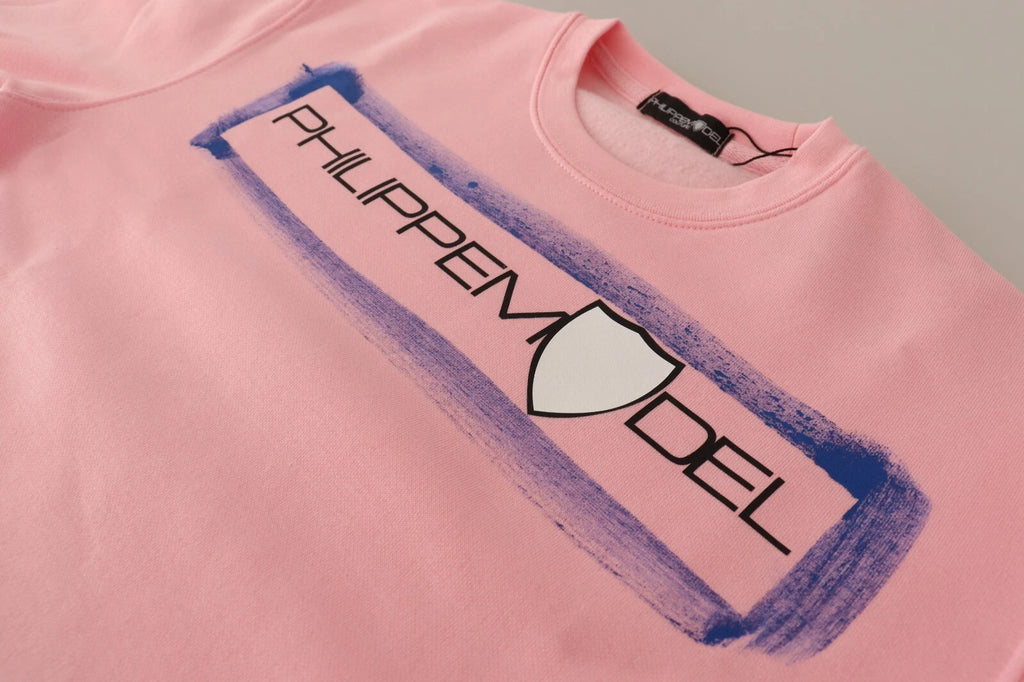 Philippe Model Rosa Pullover mit langem Arm und Print