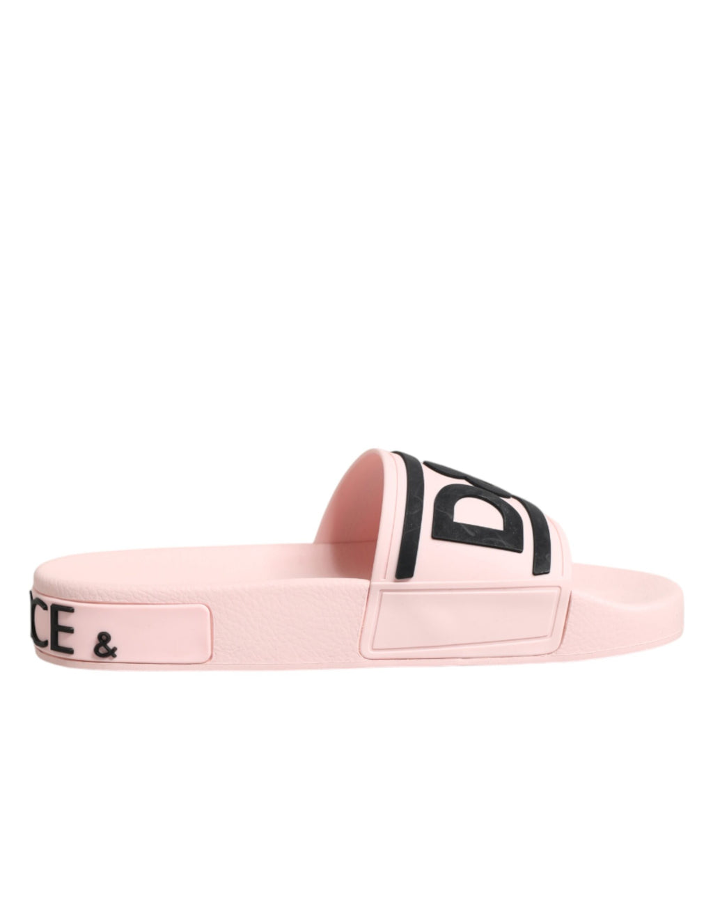 Dolce & Gabbana Pink Rubber Beach Sandals