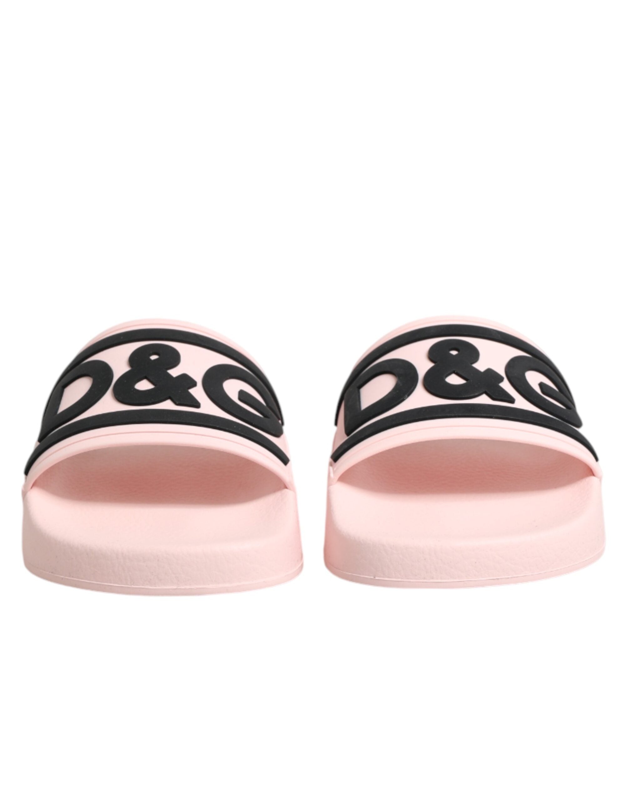 Dolce & Gabbana Pink Rubber Beach Sandals