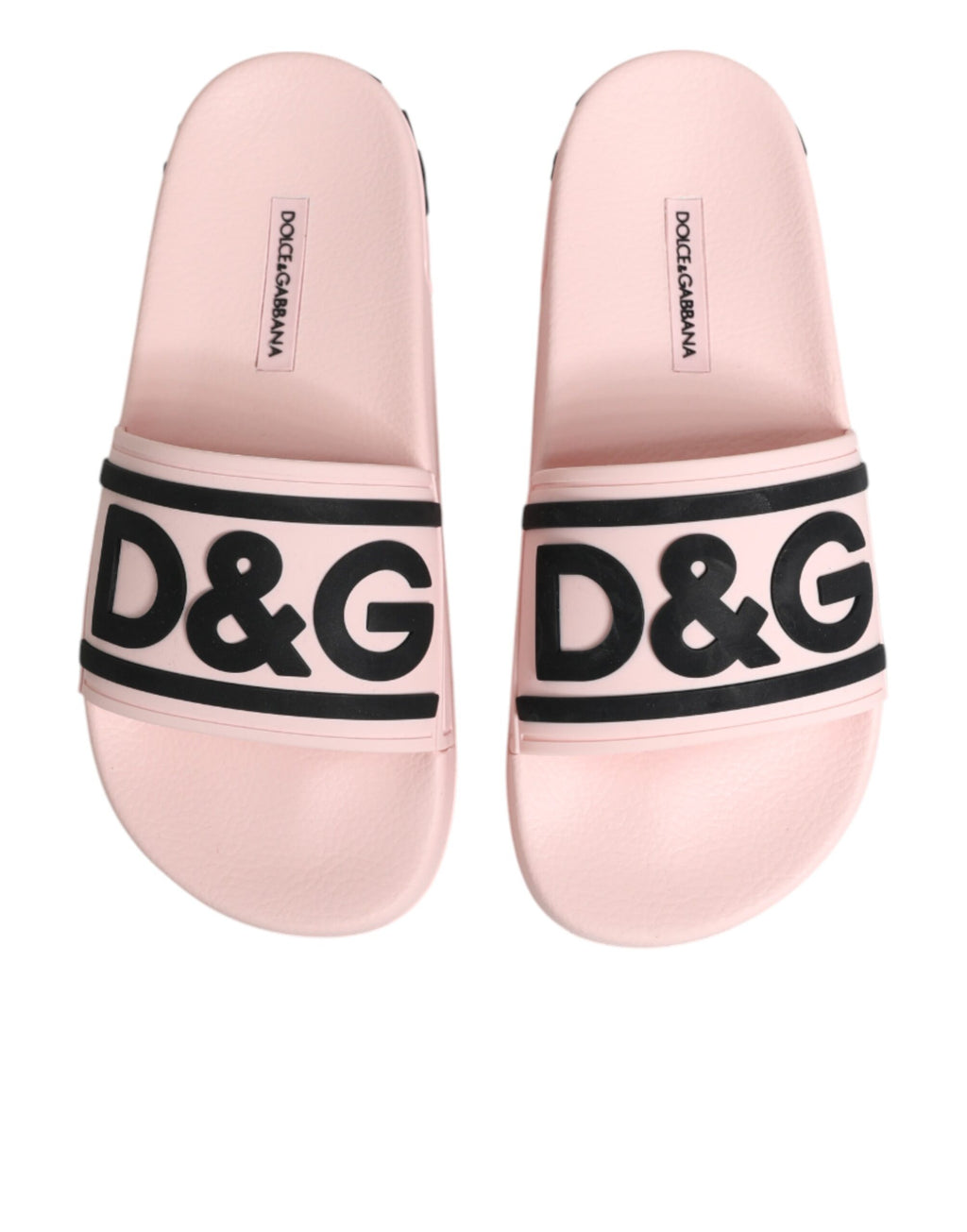 Dolce & Gabbana Pink Rubber Beach Sandals