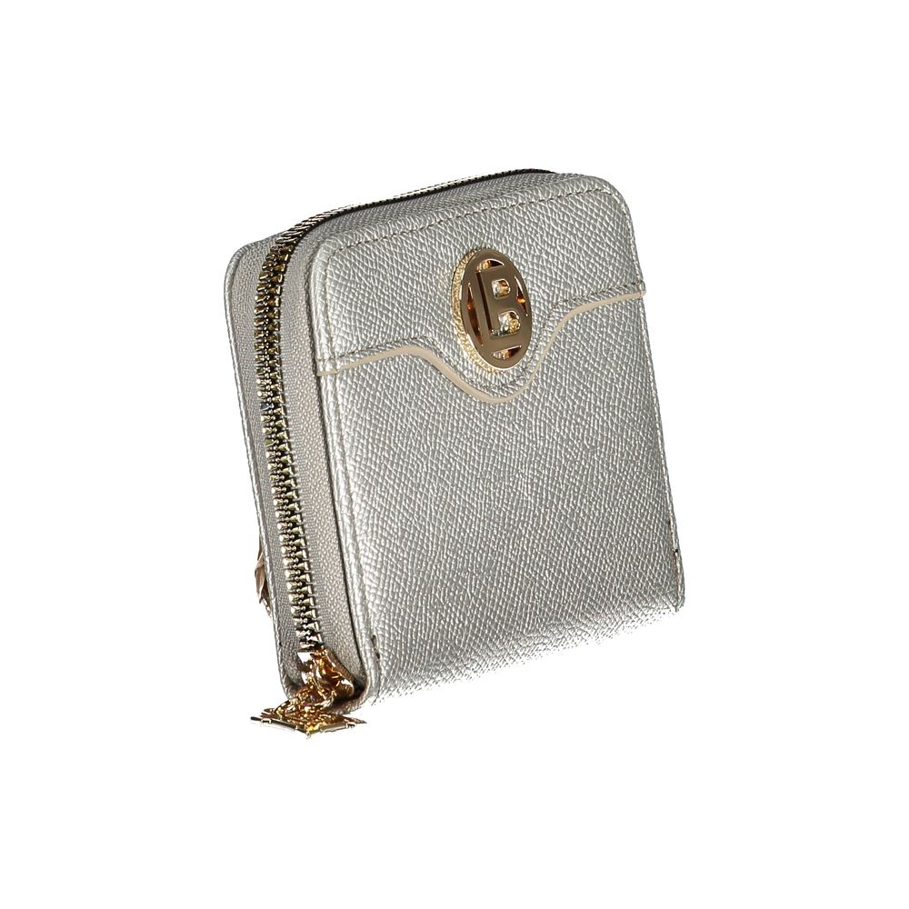 Laura Biagiotti Grigio Polyurethane Damen Geldbörse