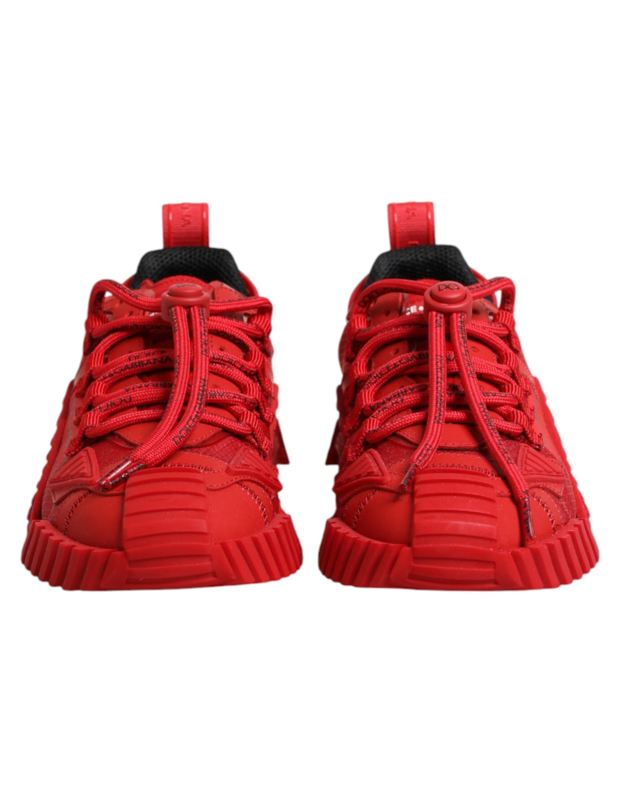 Dolce & Gabbana Red Logo Lace-Up NS1 Sneakers