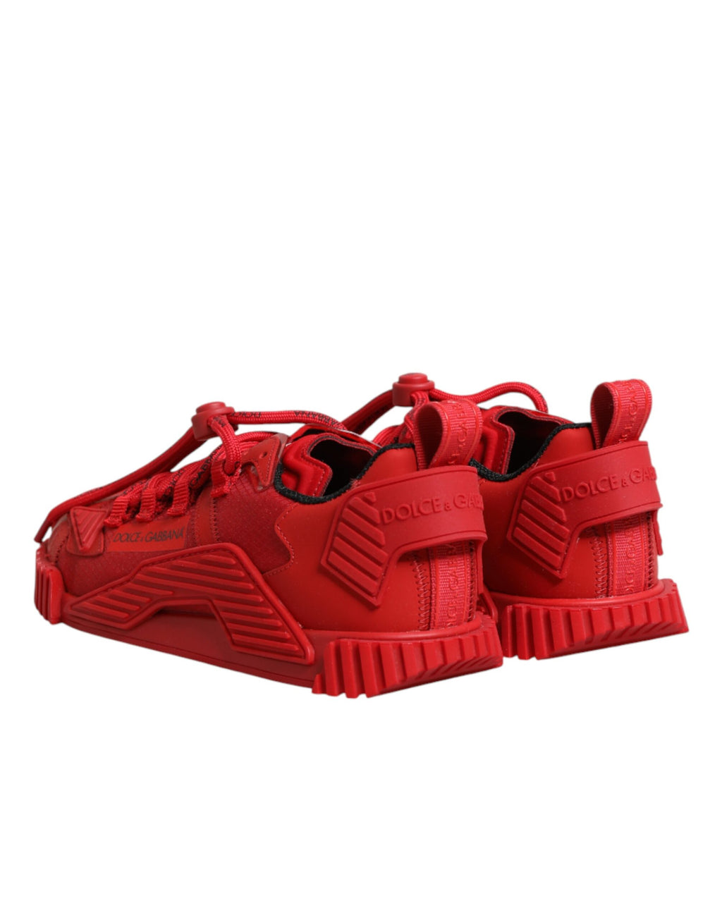 Dolce & Gabbana Red Logo Lace-Up NS1 Sneakers