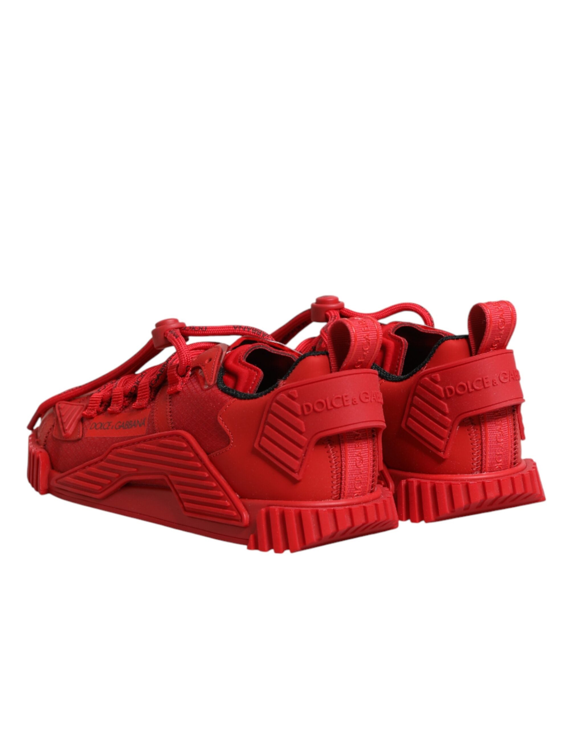 Dolce & Gabbana Red Logo Lace-Up NS1 Sneakers