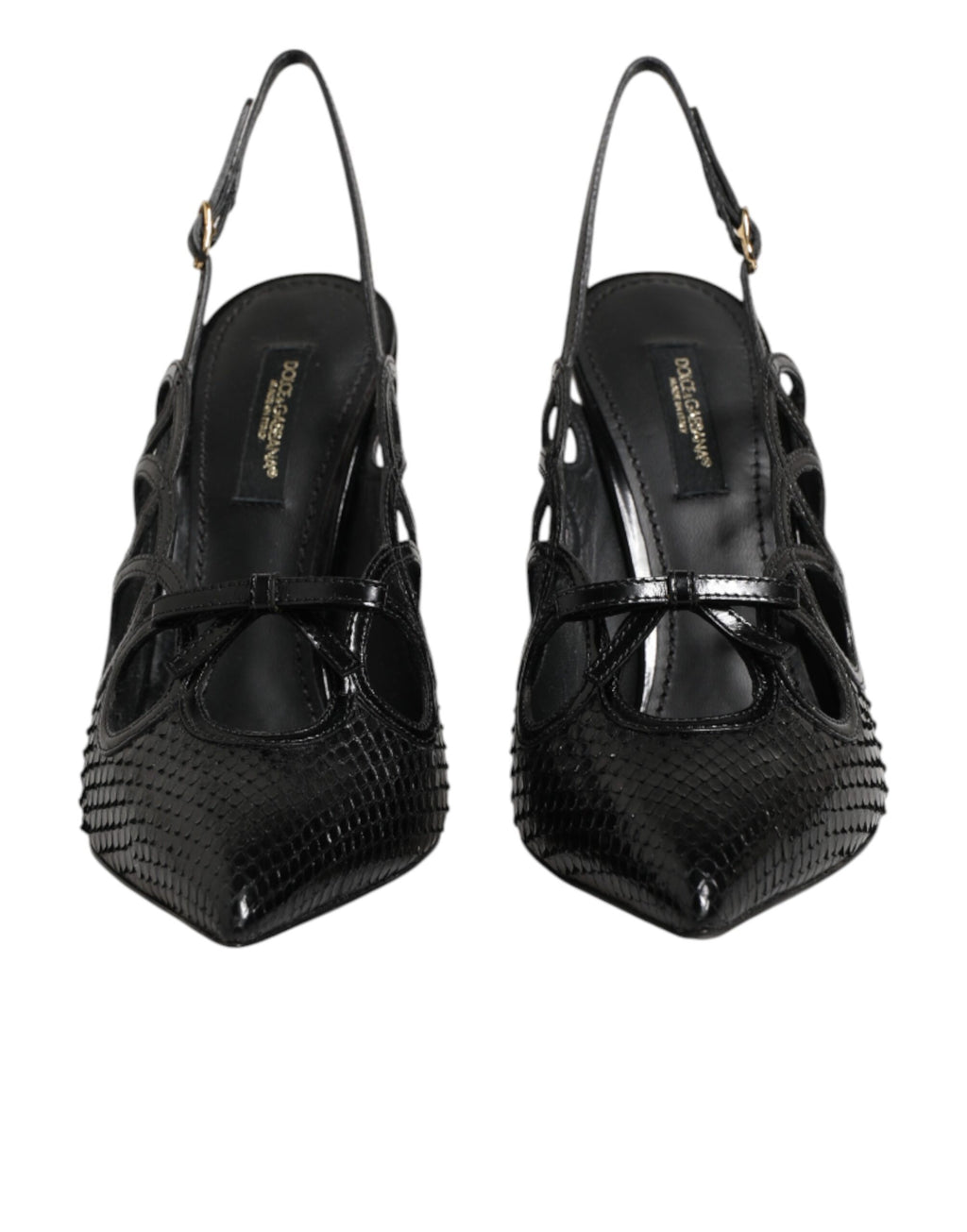 Dolce & Gabbana Lederslingback-Pumps mit hohem Absatz