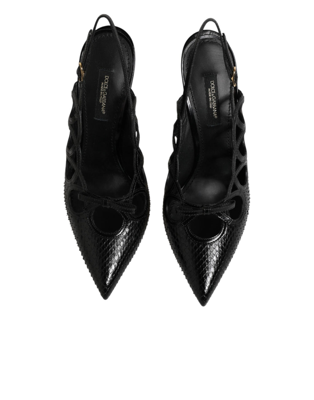 Dolce & Gabbana Lederslingback-Pumps mit hohem Absatz