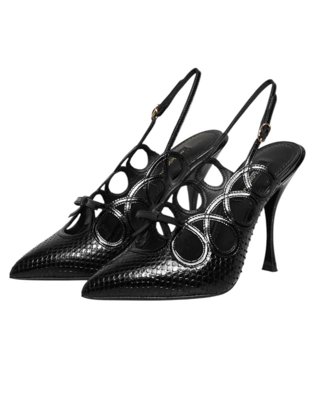 Dolce & Gabbana Lederslingback-Pumps mit hohem Absatz