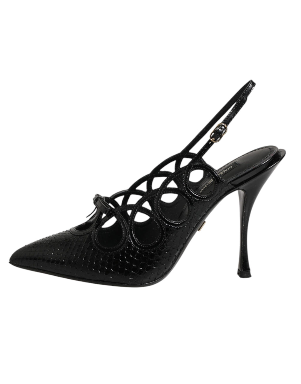 Dolce & Gabbana Lederslingback-Pumps mit hohem Absatz