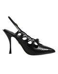 Dolce & Gabbana Lederslingback-Pumps mit hohem Absatz