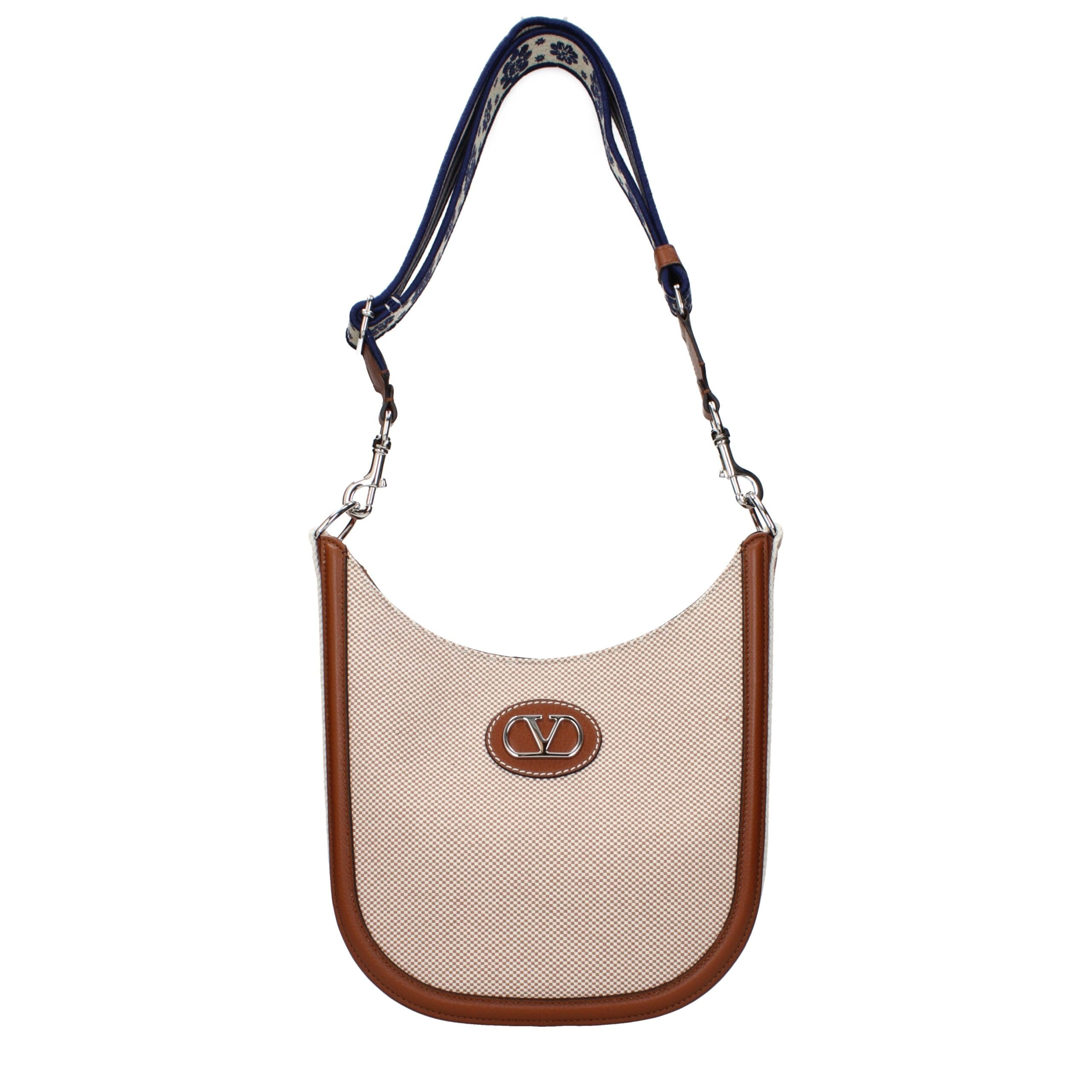 Valentino Garavani Beige Stoff-Umhängetasche