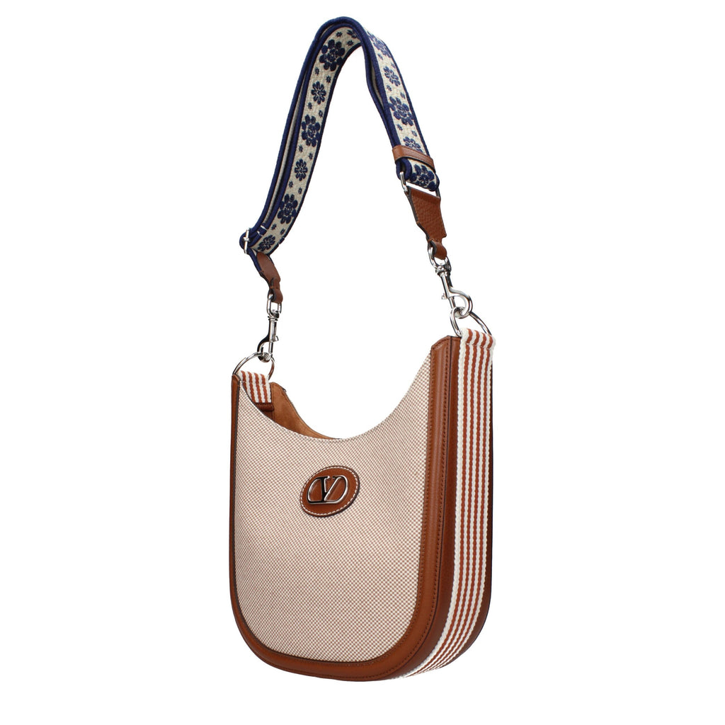 Valentino Garavani Beige Stoff-Umhängetasche