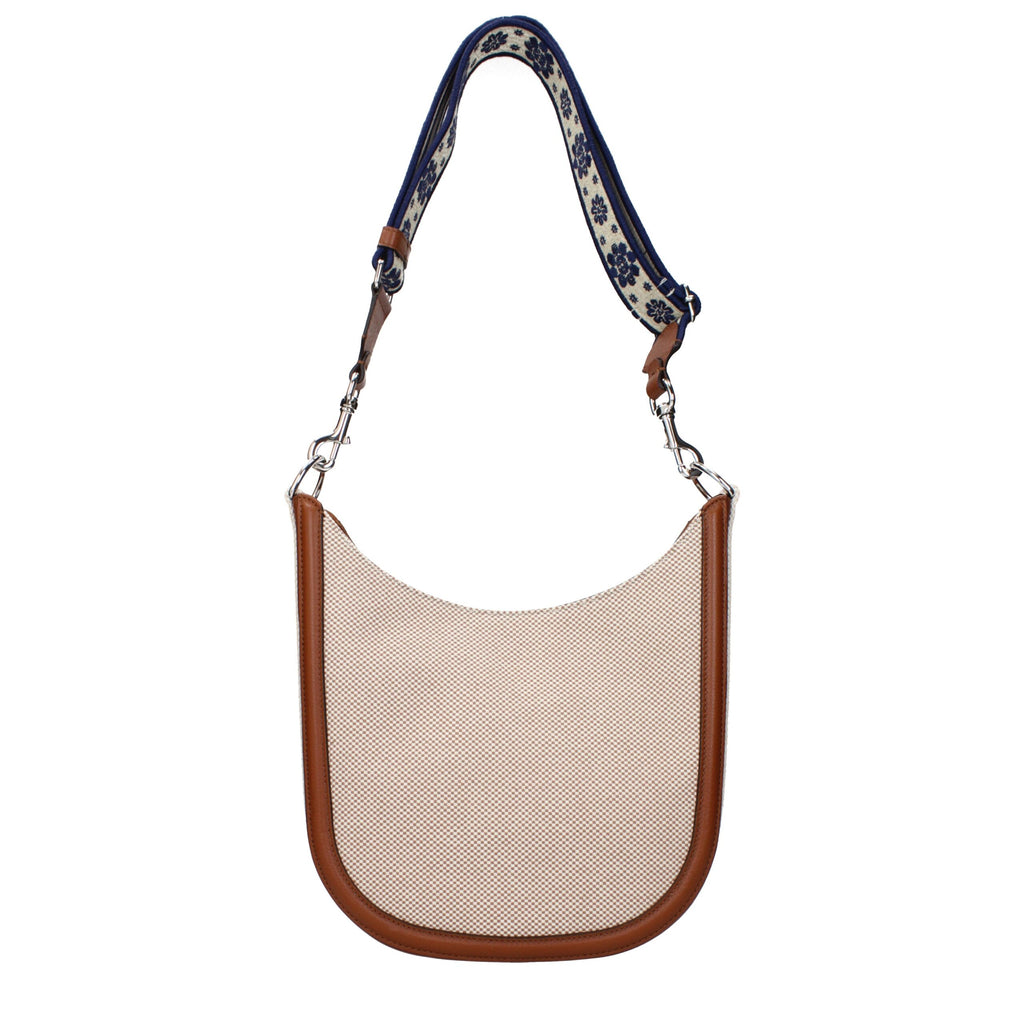 Valentino Garavani Beige Stoff-Umhängetasche