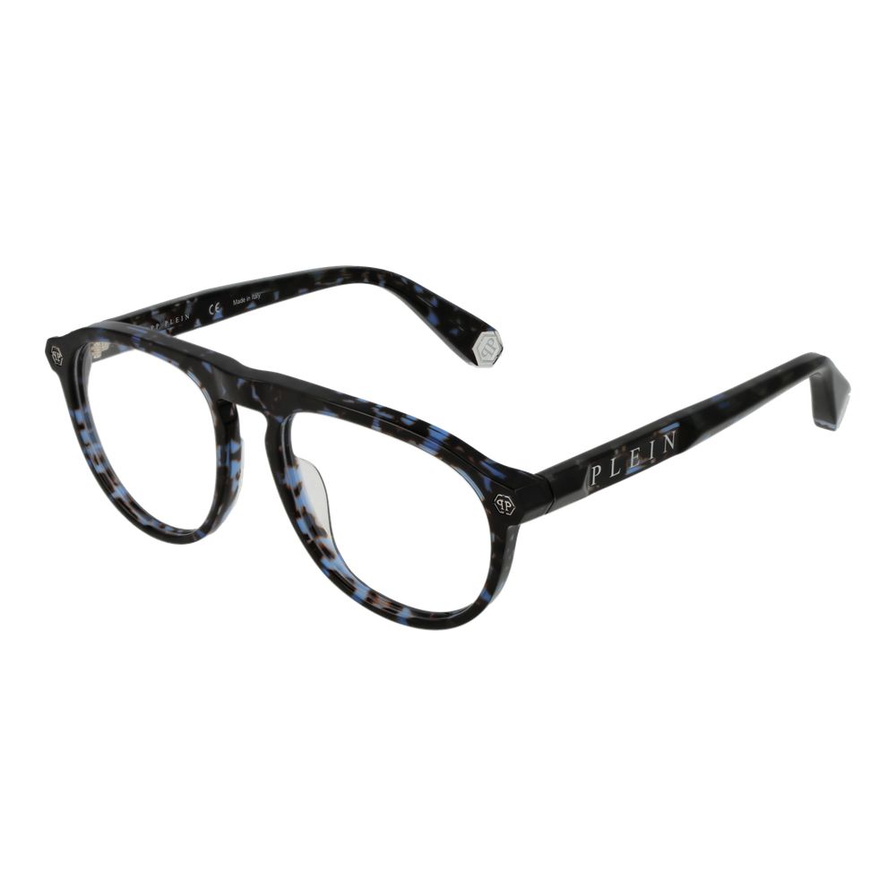 Philipp Plein Eyeglass Frames in Blue Cellulose Acetate