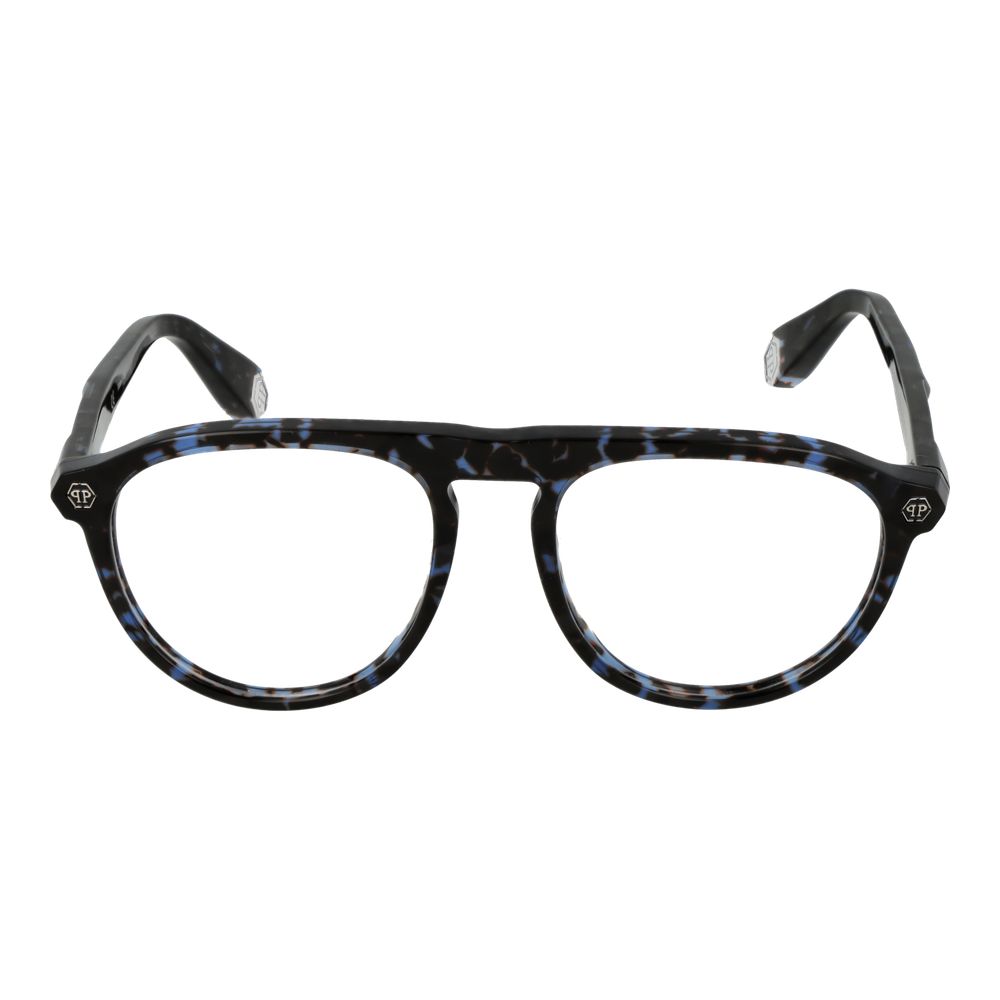 Philipp Plein Eyeglass Frames in Blue Cellulose Acetate