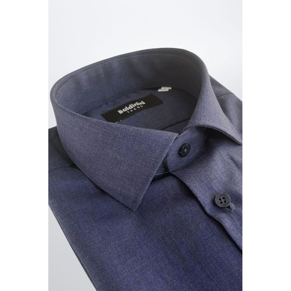 Baldinini Trend Baumwollhemd in Blau