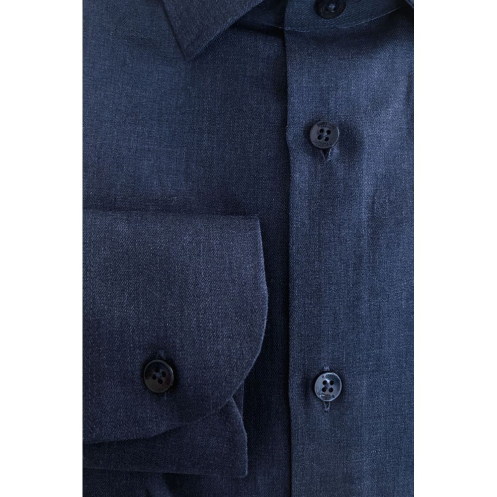 Baldinini Trend Baumwollhemd in Blau