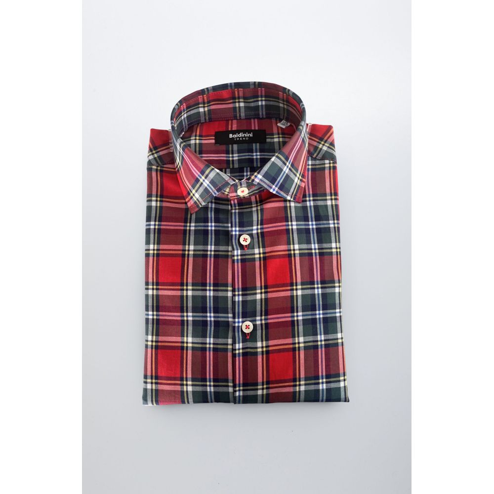 Baldinini Trend Cotton Shirt with Multicolor Pattern