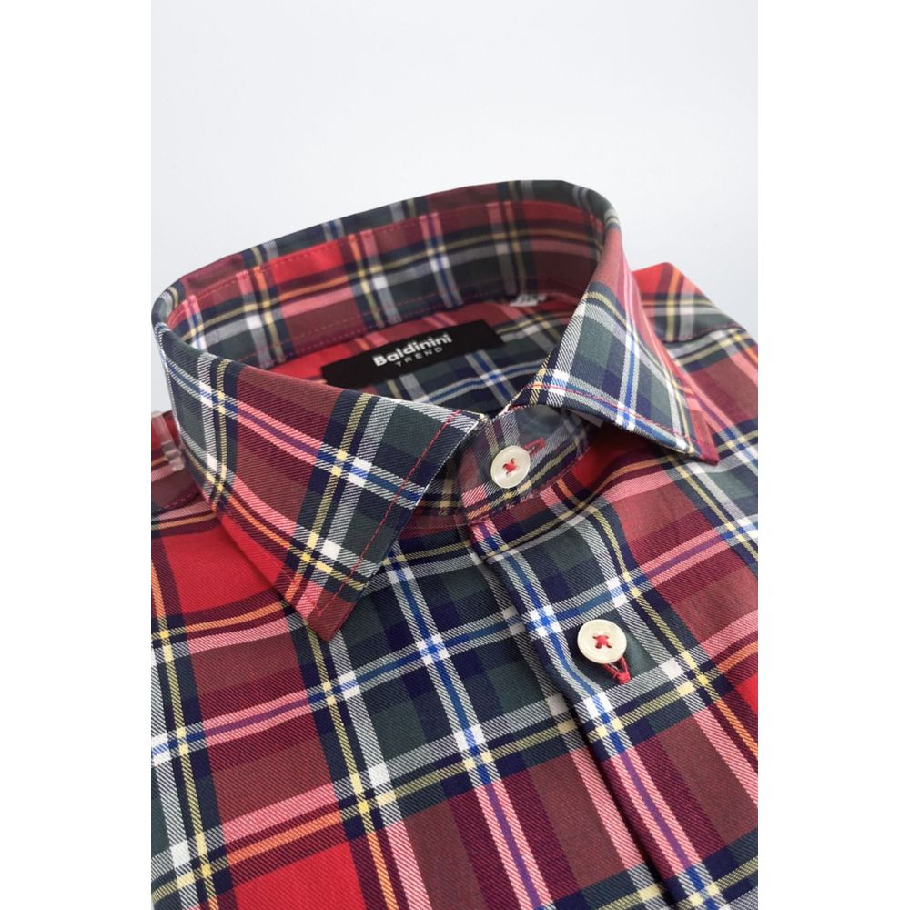 Baldinini Trend Cotton Shirt with Multicolor Pattern