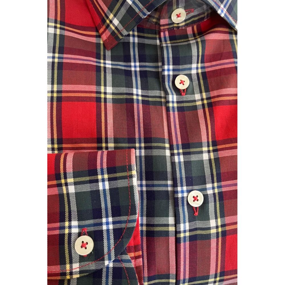 Baldinini Trend Cotton Shirt with Multicolor Pattern