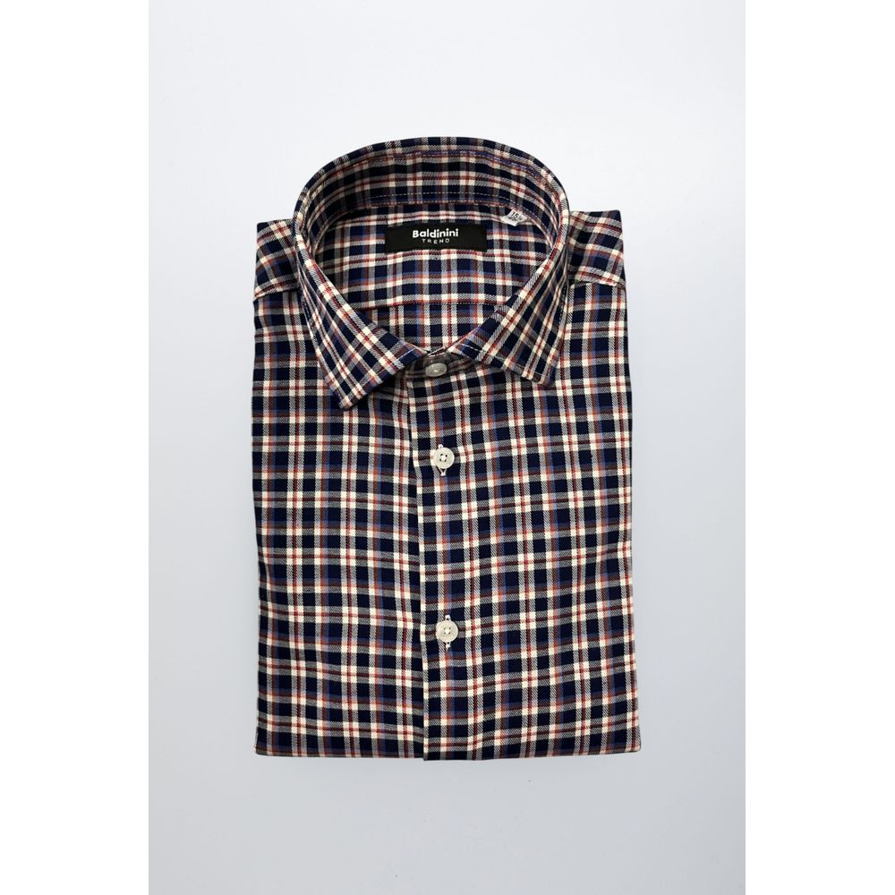 Baldinini Trend Cotton Shirt with Multicolor Pattern
