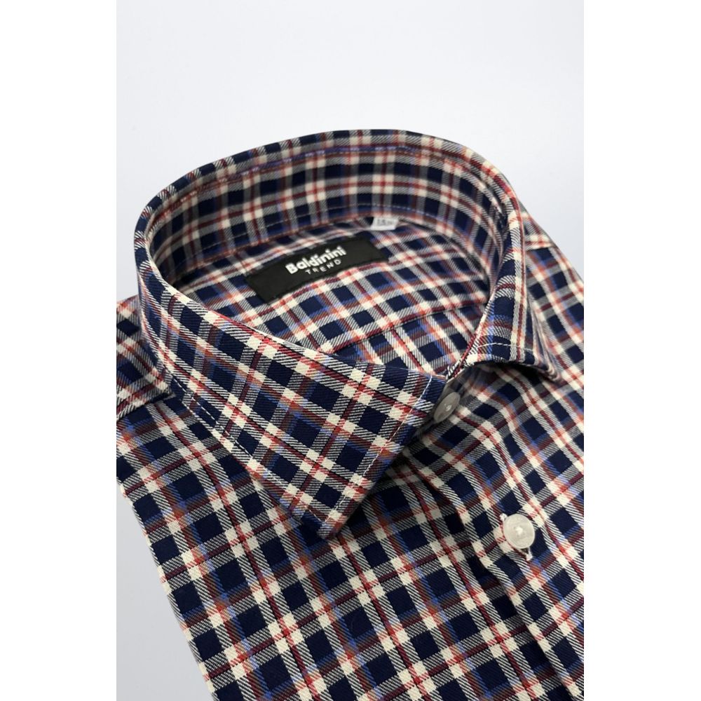Baldinini Trend Cotton Shirt with Multicolor Pattern