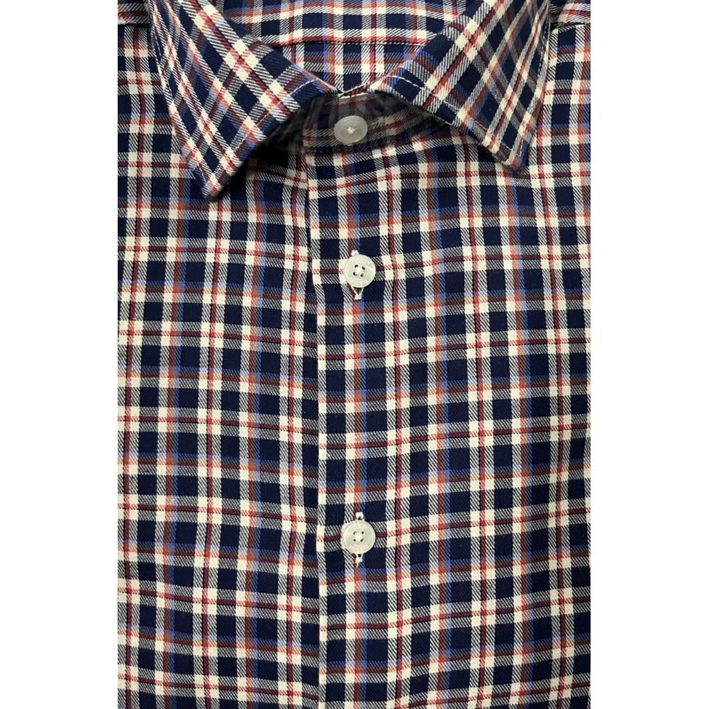 Baldinini Trend Cotton Shirt with Multicolor Pattern