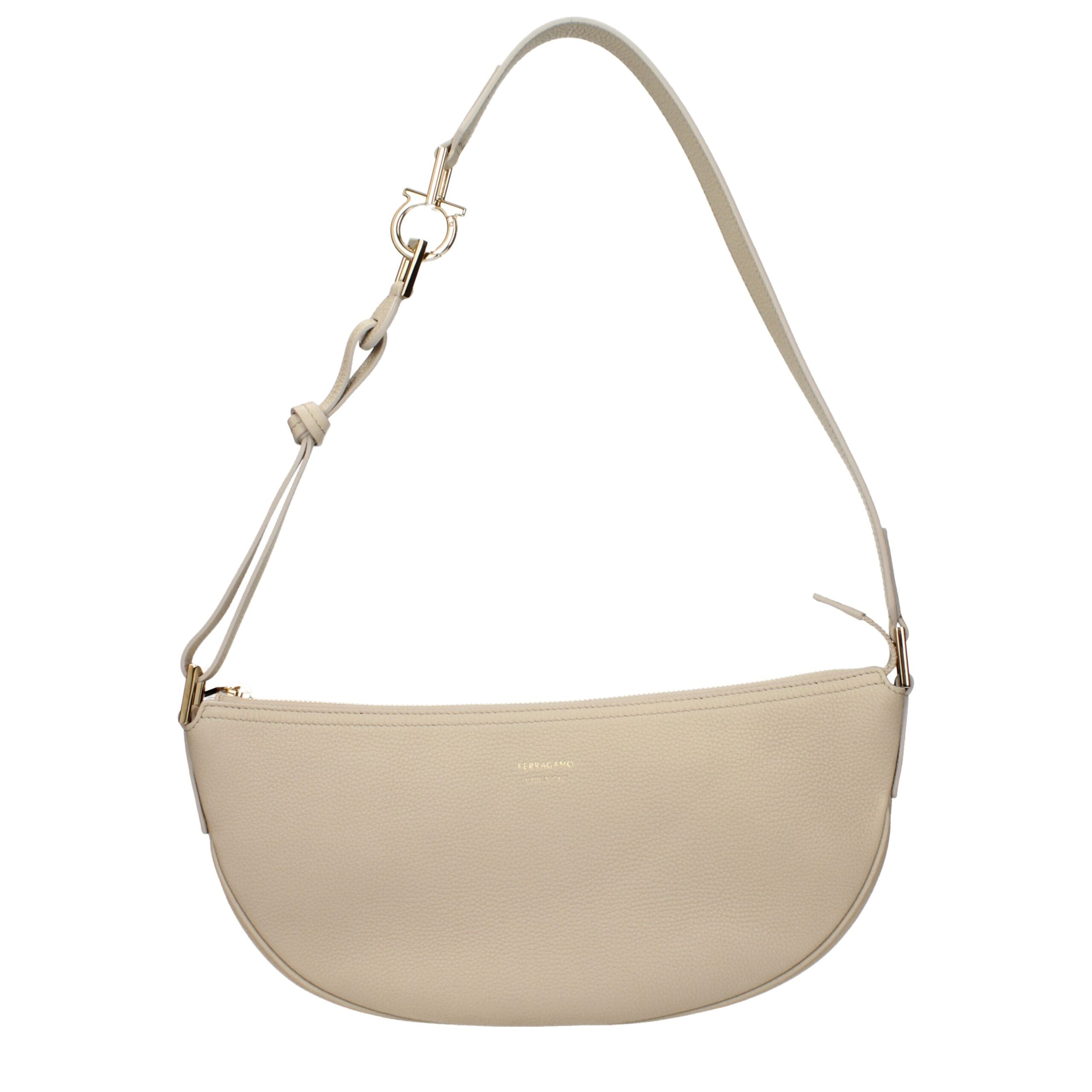 Salvatore Ferragamo Graue Leder Schultertasche