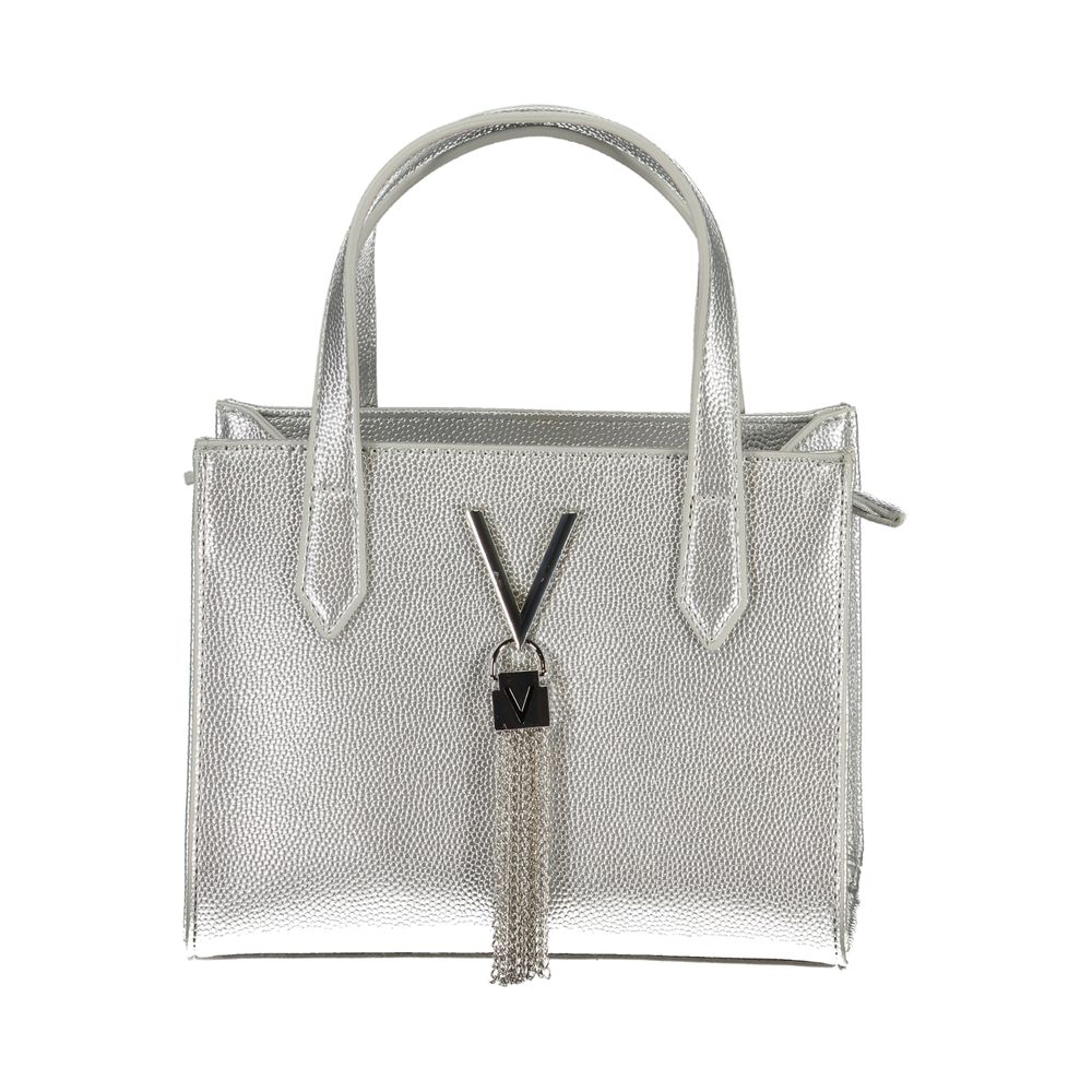 Mario Valentino Grau-weiße Polyethylen-Handtasche