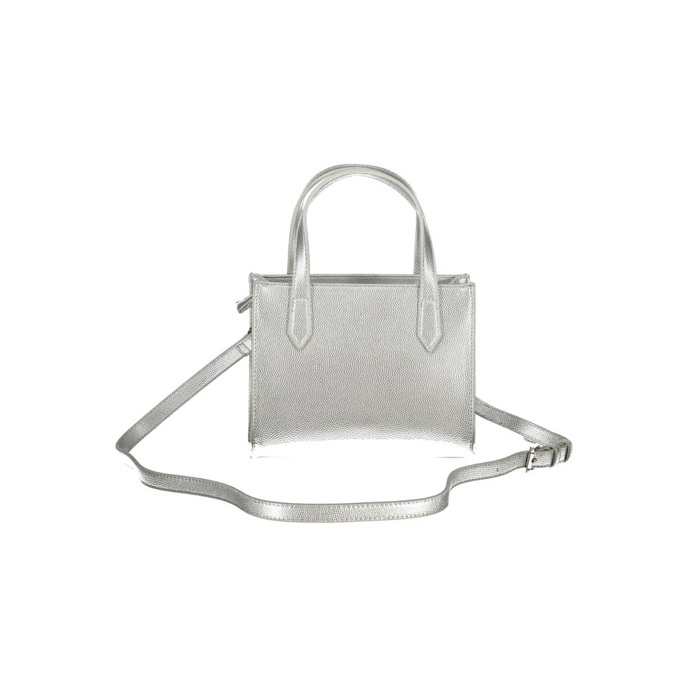 Mario Valentino Grau-weiße Polyethylen-Handtasche