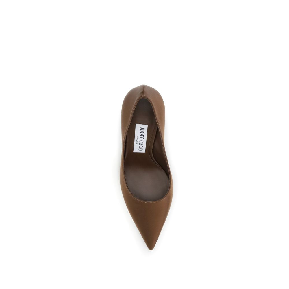 Jimmy Choo Braune Seidenpumps
