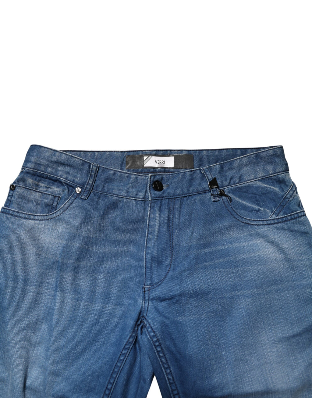 Verri Blue Washed Cotton Regular Fit Men's Jeans