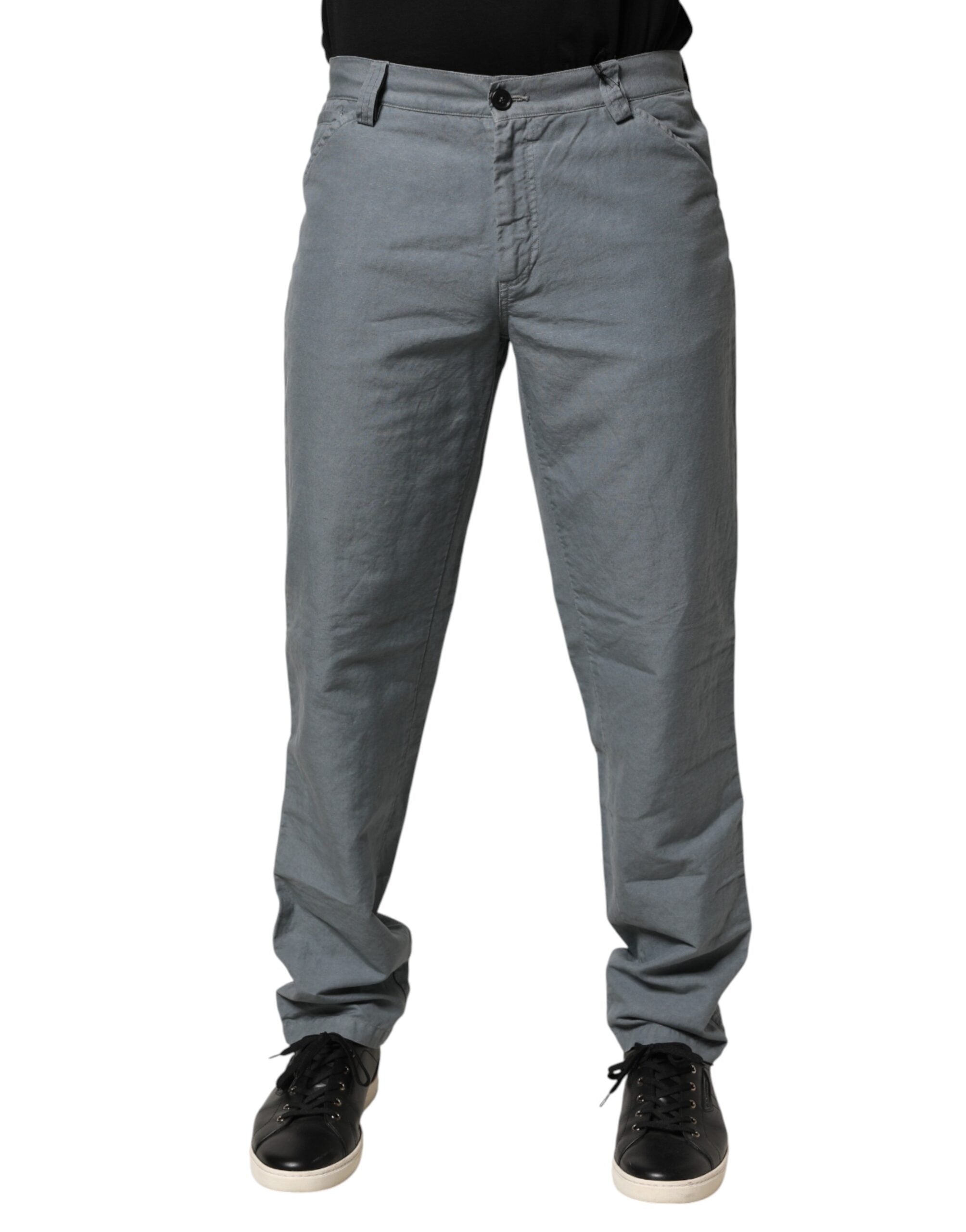 Men's Master Coat Gray Straight-Fit Cotton Jeans