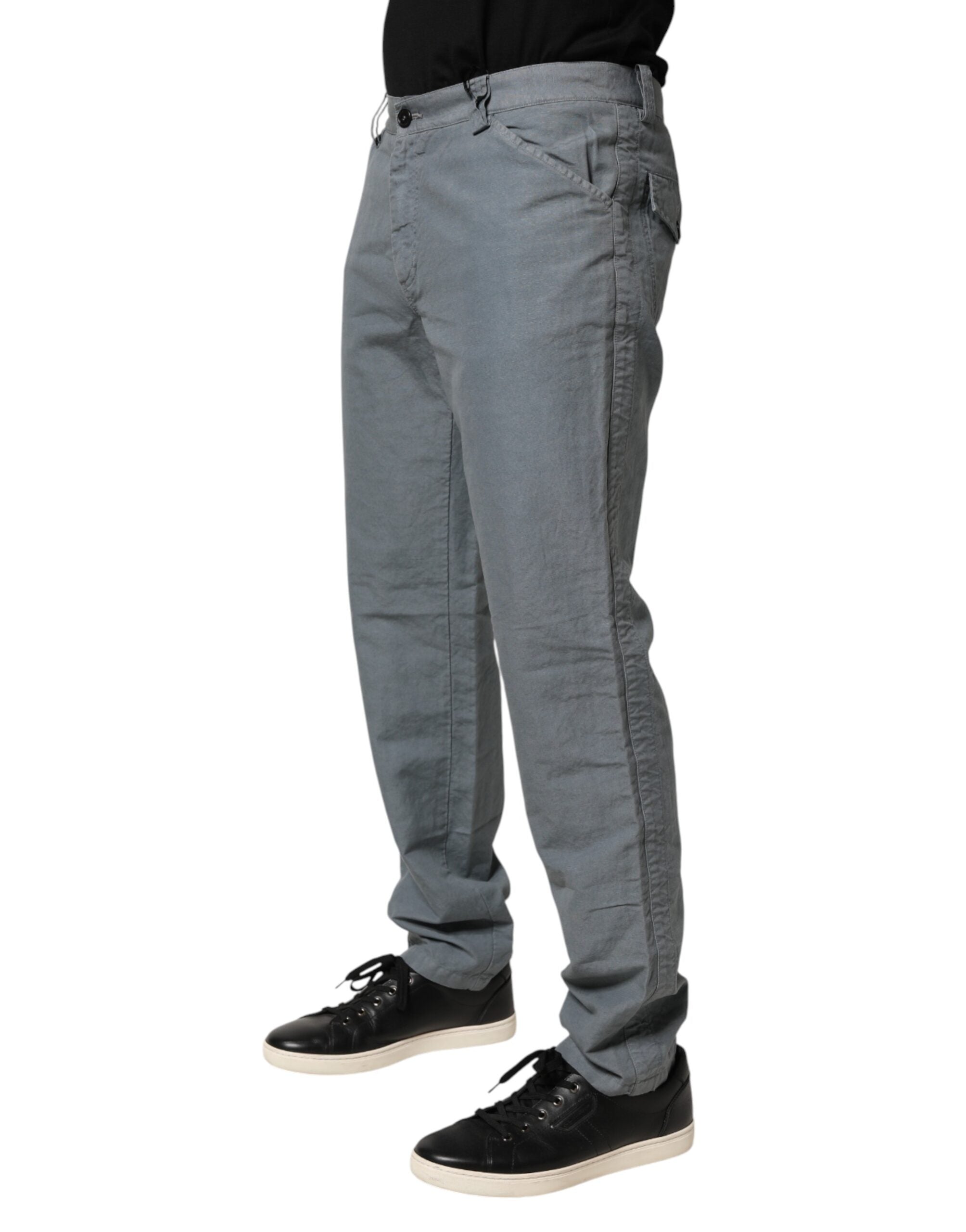 Men's Master Coat Gray Straight-Fit Cotton Jeans