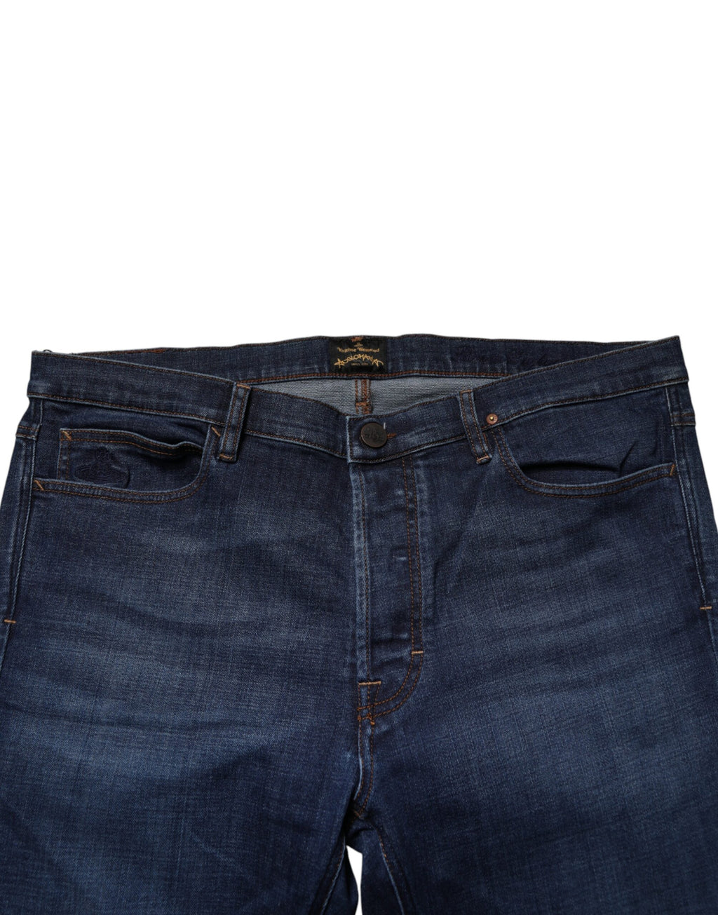 Vivienne Westwood Blue Cotton Mid-Waist Jeans