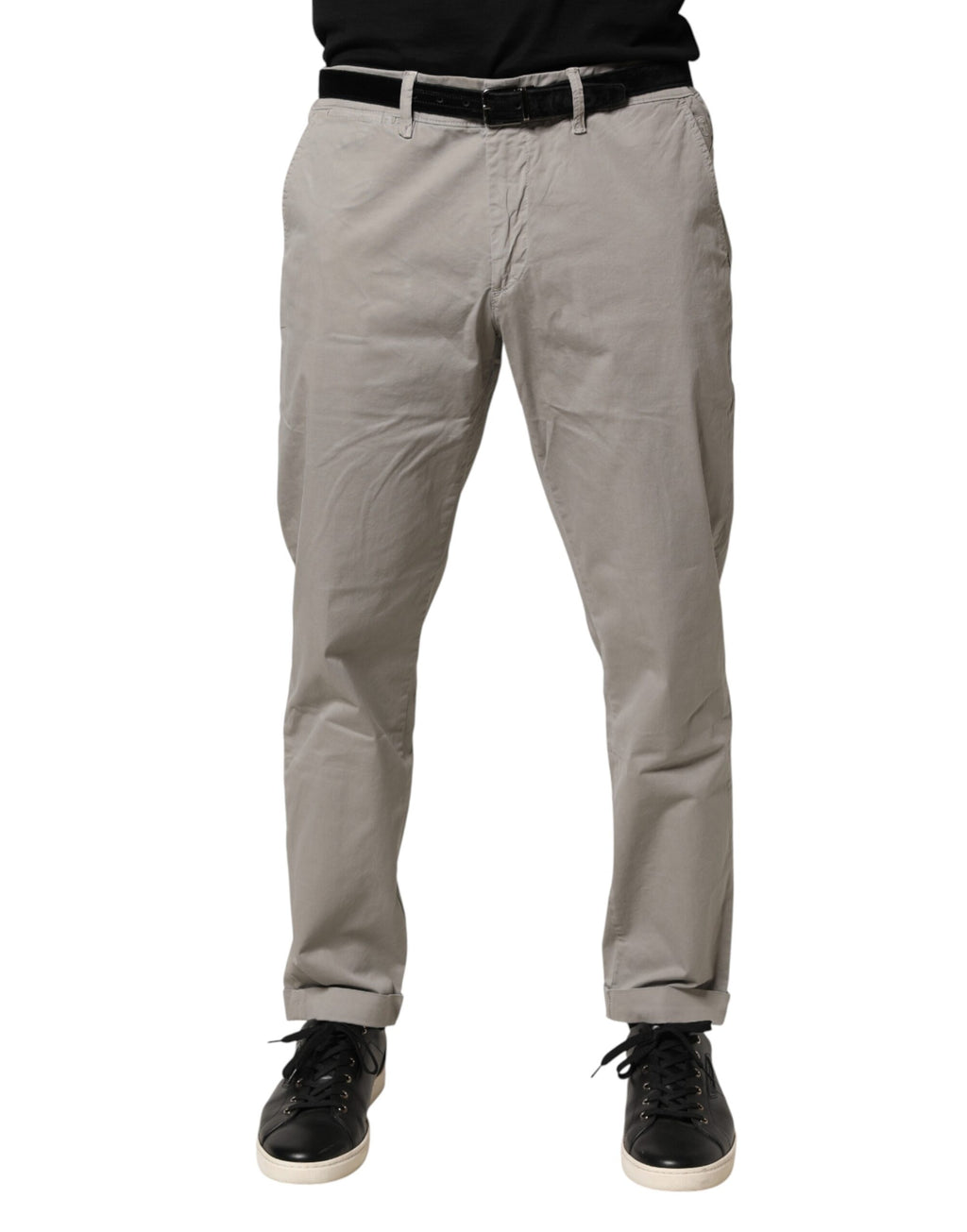 Jeckerson Men's Grey Slim-Fit Cotton-Stretch Chino Pants