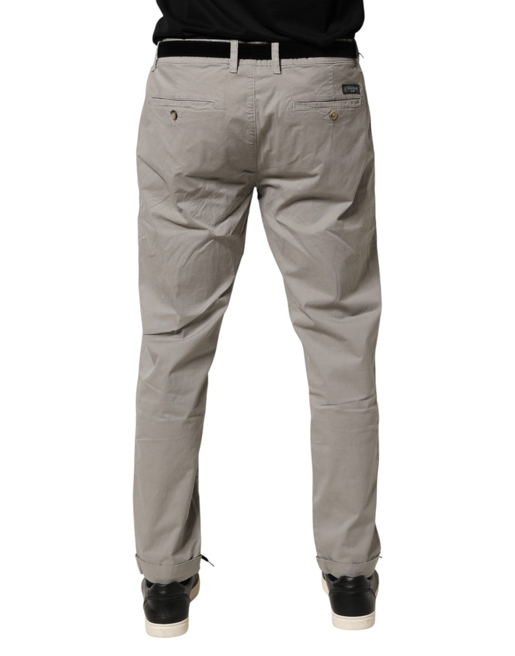 Jeckerson Men's Grey Slim-Fit Cotton-Stretch Chino Pants