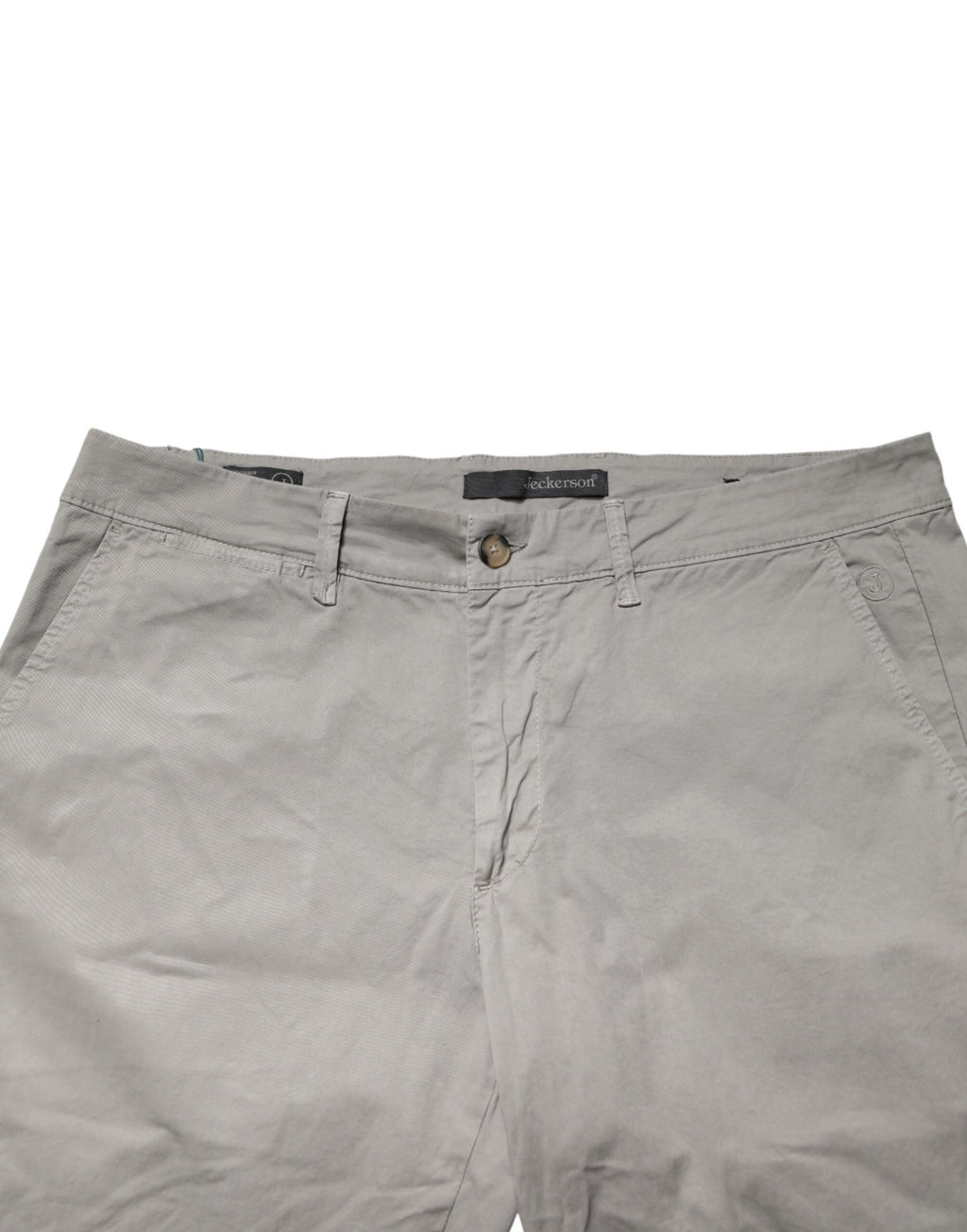 Jeckerson Men's Grey Slim-Fit Cotton-Stretch Chino Pants