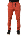 Domenico Tagliente Orange Skinny Fit Herren-Chino-Hose