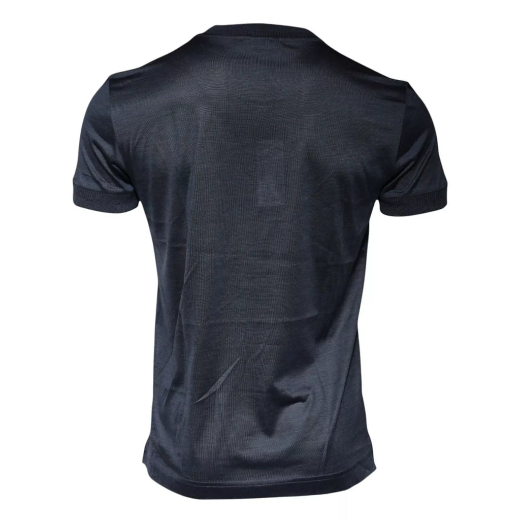 Dolce & Gabbana Seiden-T-Shirt mit Rundhalsausschnitt und kurzen Ärmeln für Herren