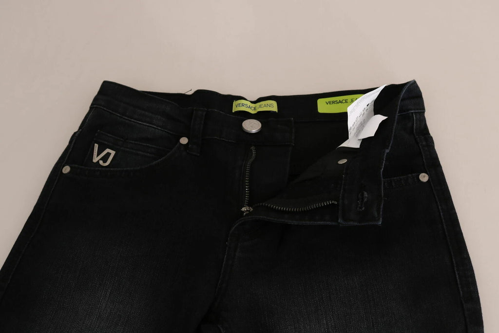 Versace Jeans Couture Dunkle Schwarze Dora Slim-Fit-Jeans