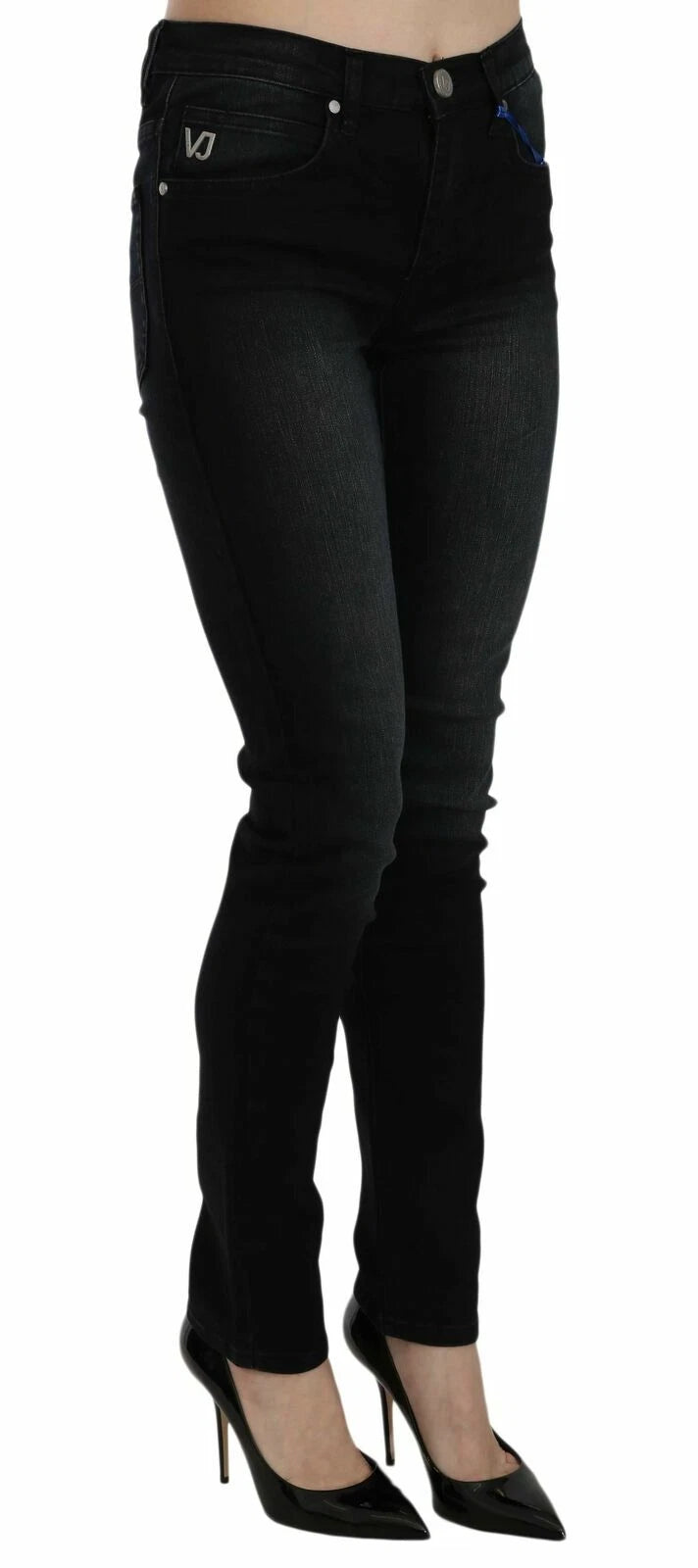 Versace Jeans Couture Dunkle Schwarze Dora Slim-Fit-Jeans