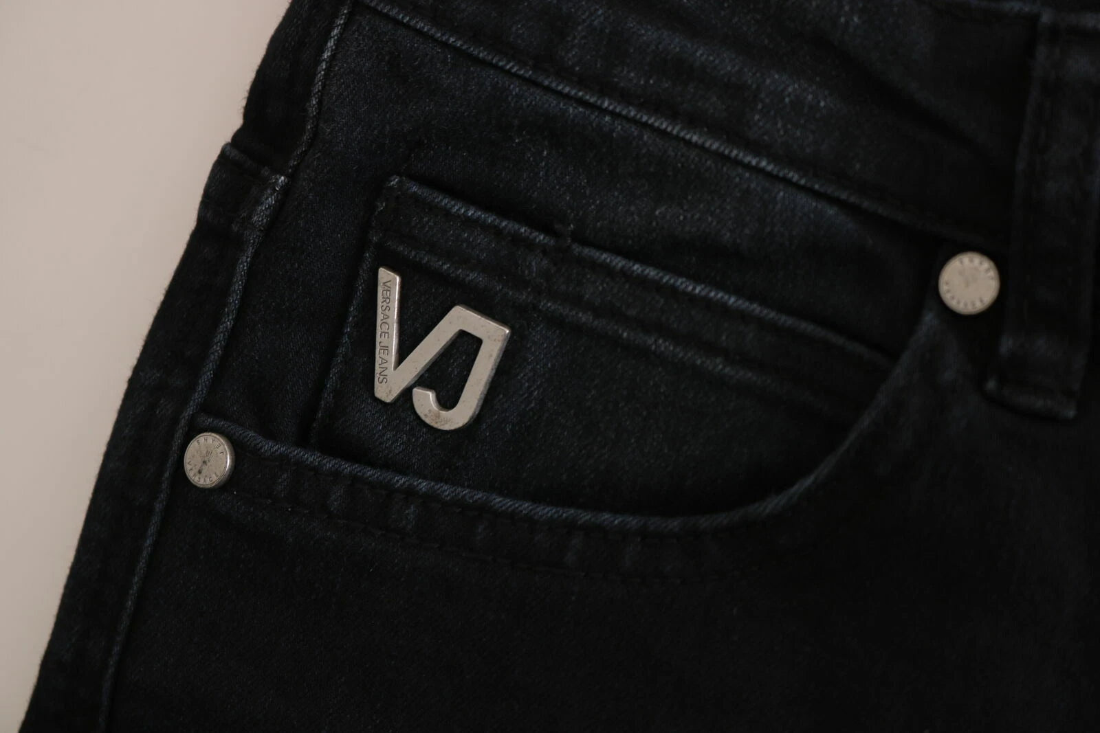 Versace Jeans Couture Dunkle Schwarze Dora Slim-Fit-Jeans