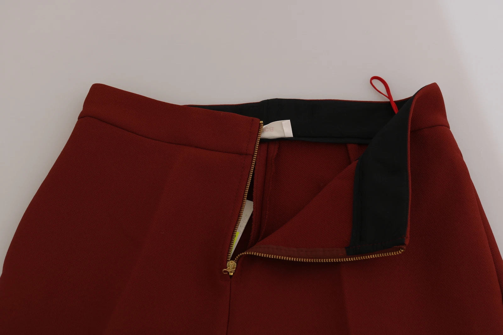 Jucca Red, high-waisted, cropped flare trousers in a dress-like style
