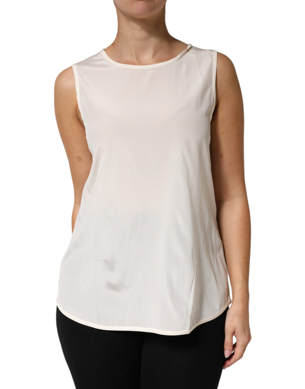 Peserico Silk Top with Round Neckline and Stretch