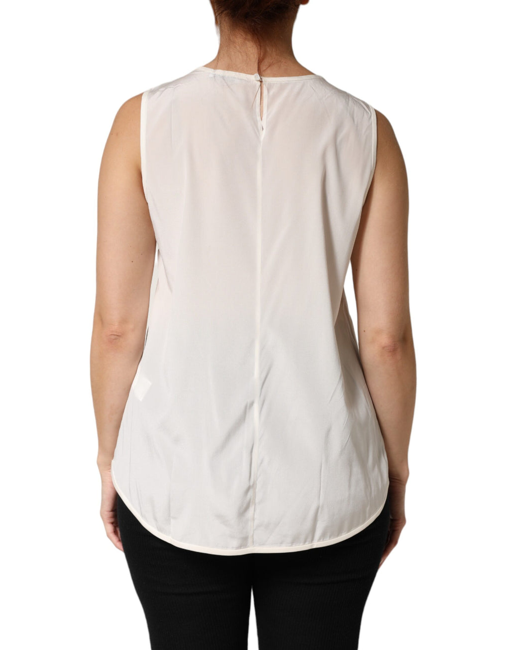 Peserico Silk Top with Round Neckline and Stretch
