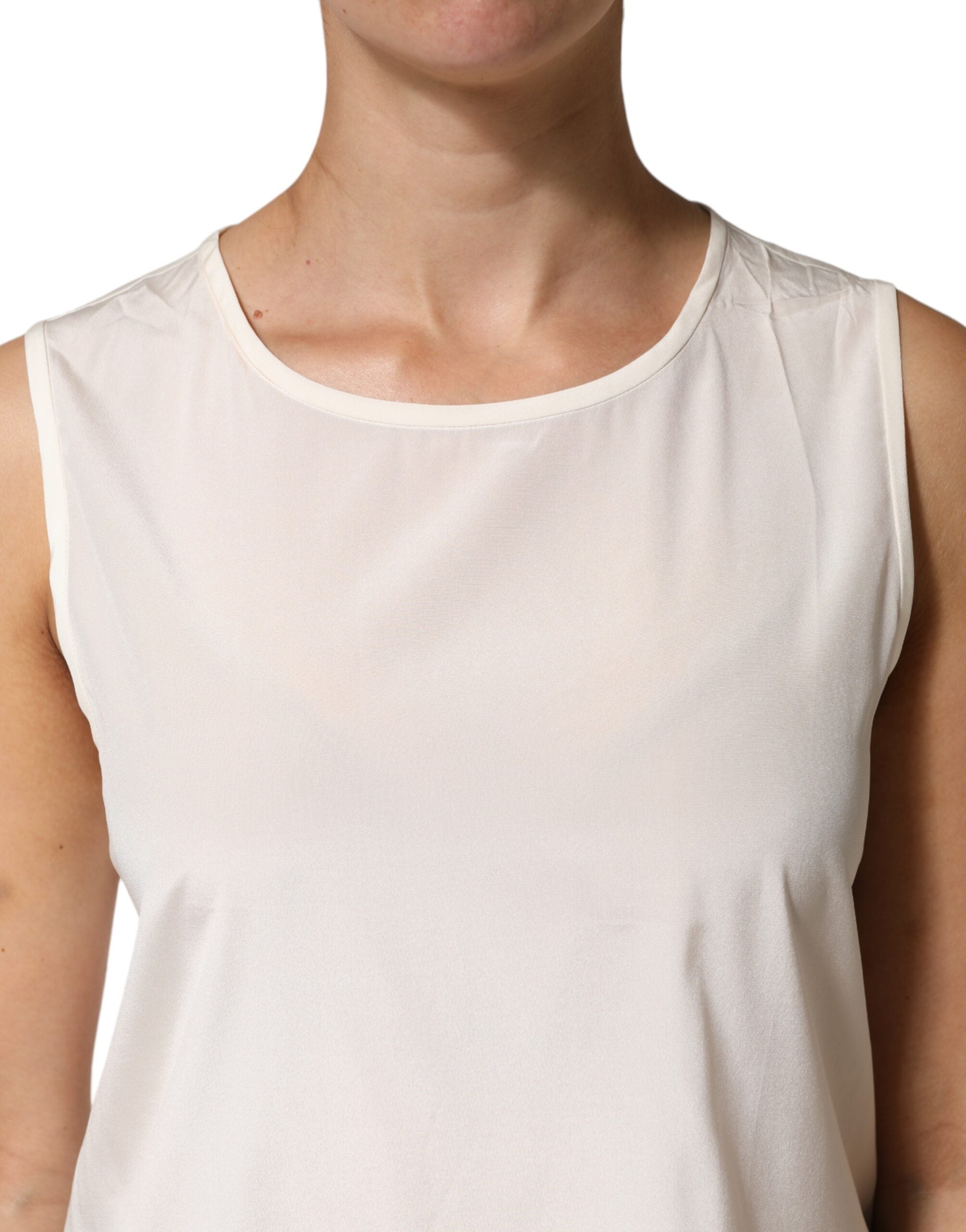 Peserico Silk Top with Round Neckline and Stretch