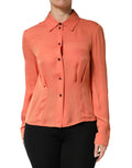 Emporio Armani Orange Long-Sleeve Button-Up Shirt