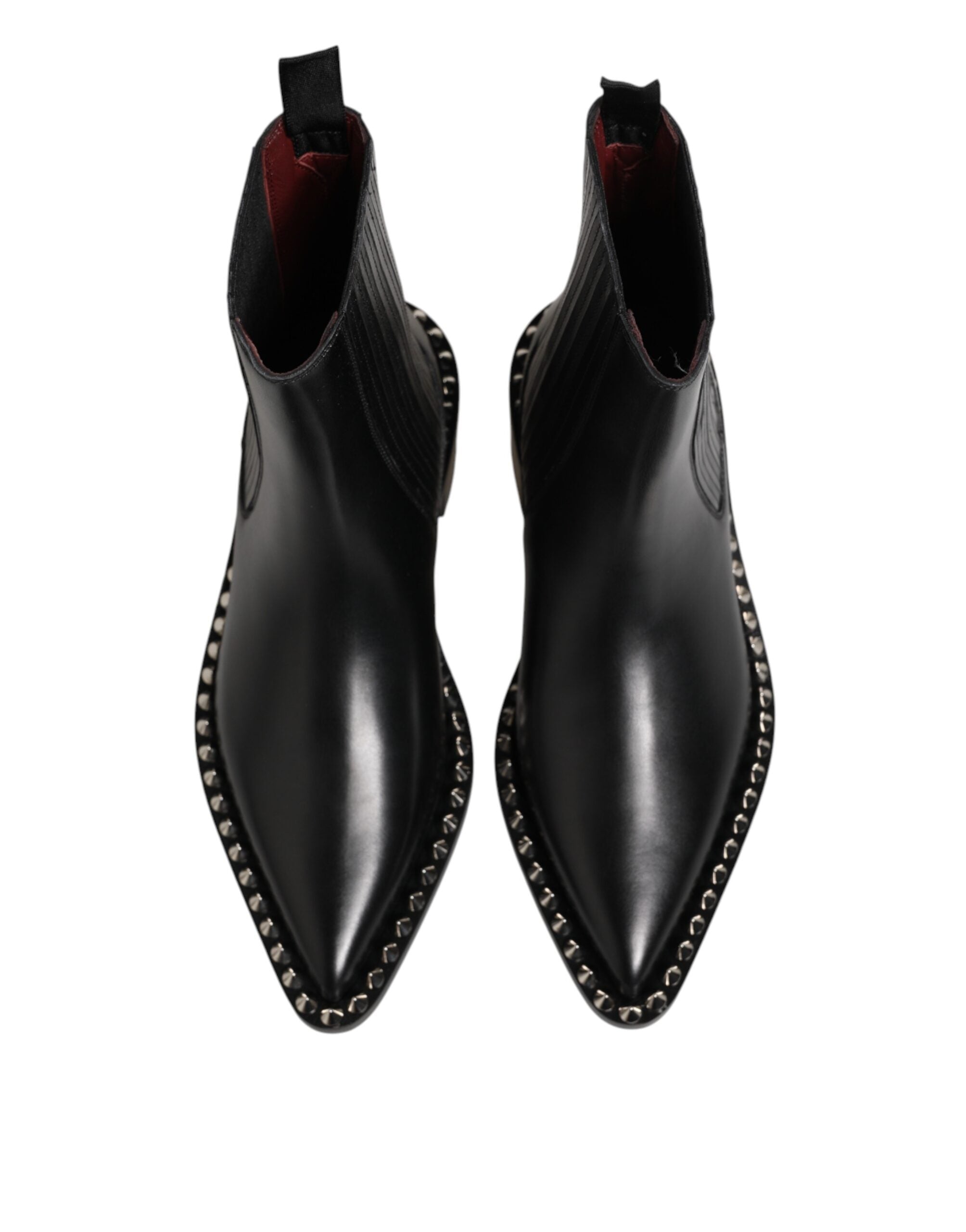 Dolce & Gabbana Black Studded Chelsea Boots